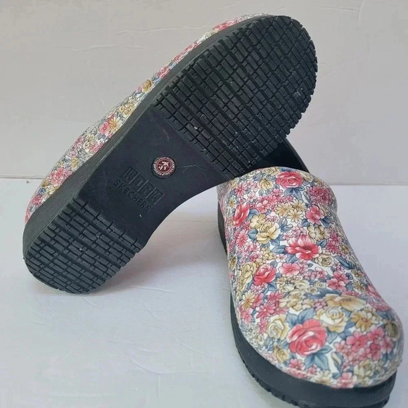 Skechers Women's Work Floral Slip On Clogs also Slip Resistant Size 11 - Picture 4 of 5